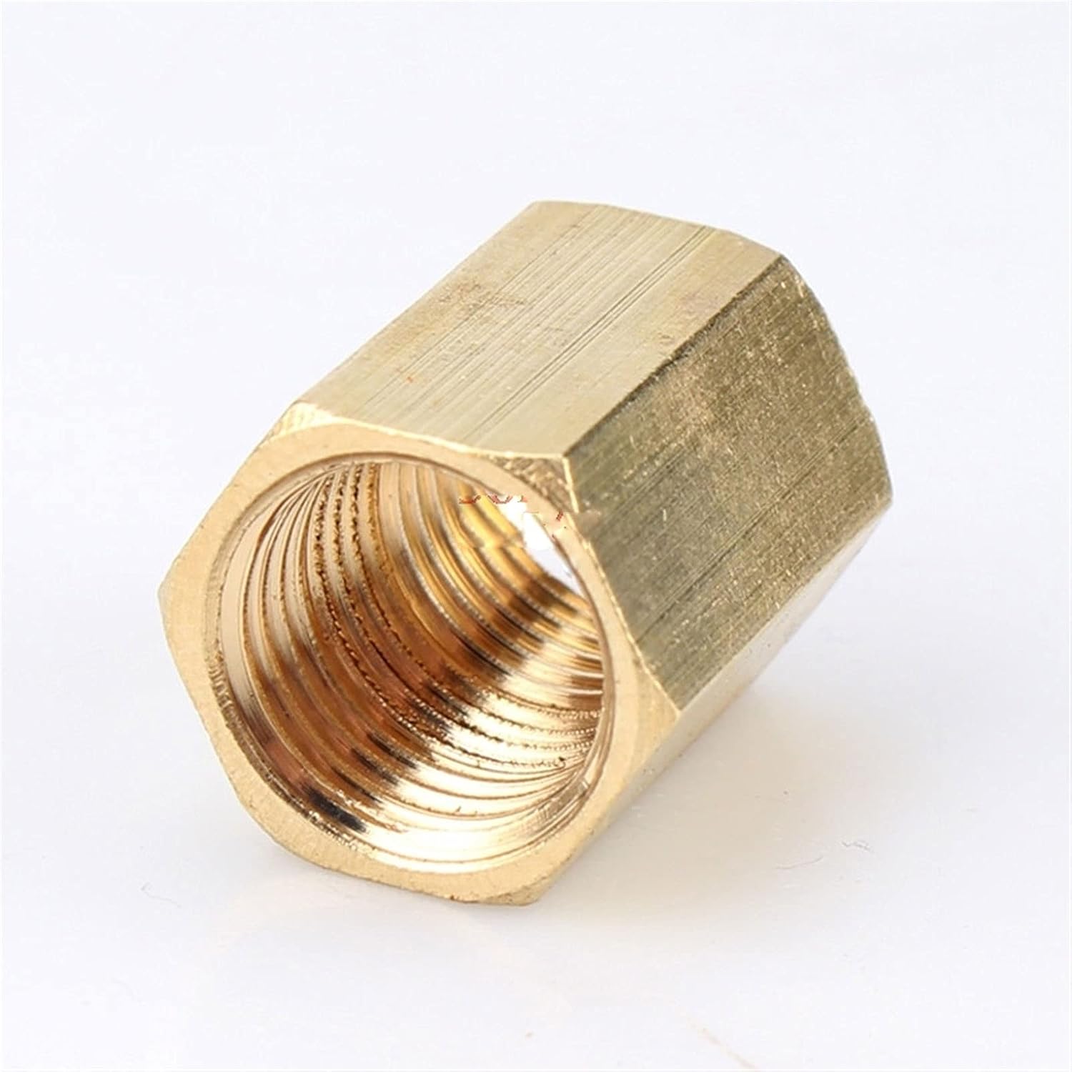 Garden Hose Fitting Connector,1PC Brass Copper Hose Pneumatic Fitting Hex Pipe Coupling Coupler Female Thread 1/8" 1/4" 3/8" 1/2" 3/4" BSP, Long Service Life (Size : 3/4") (Color : 1 Inch)