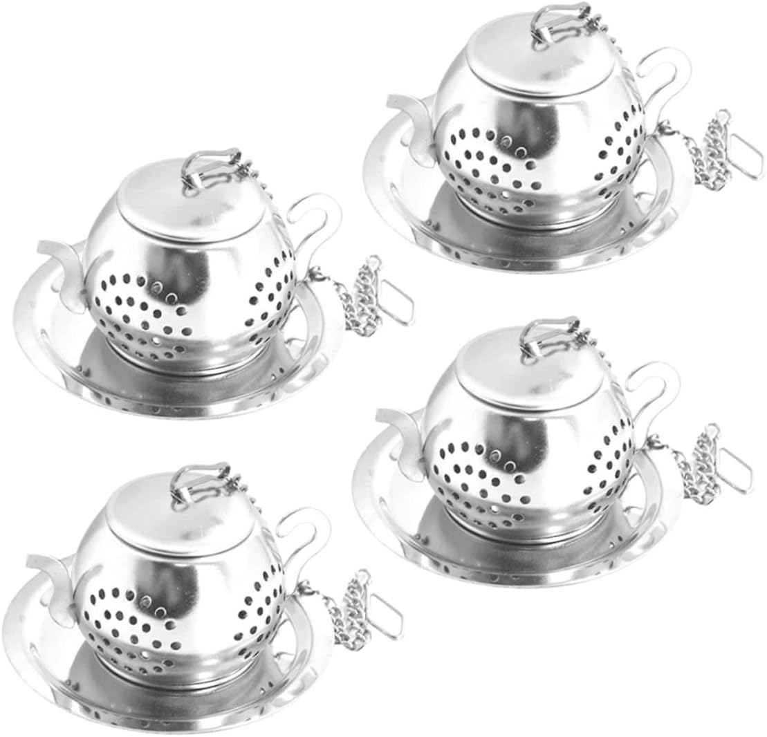 PRETYZOOM 12sets Stainless Steel Tea Filters Ultra-fine Mesh Teapot Strainers for Loose Leaf Tea for Straining and Filtering Essential Teaware