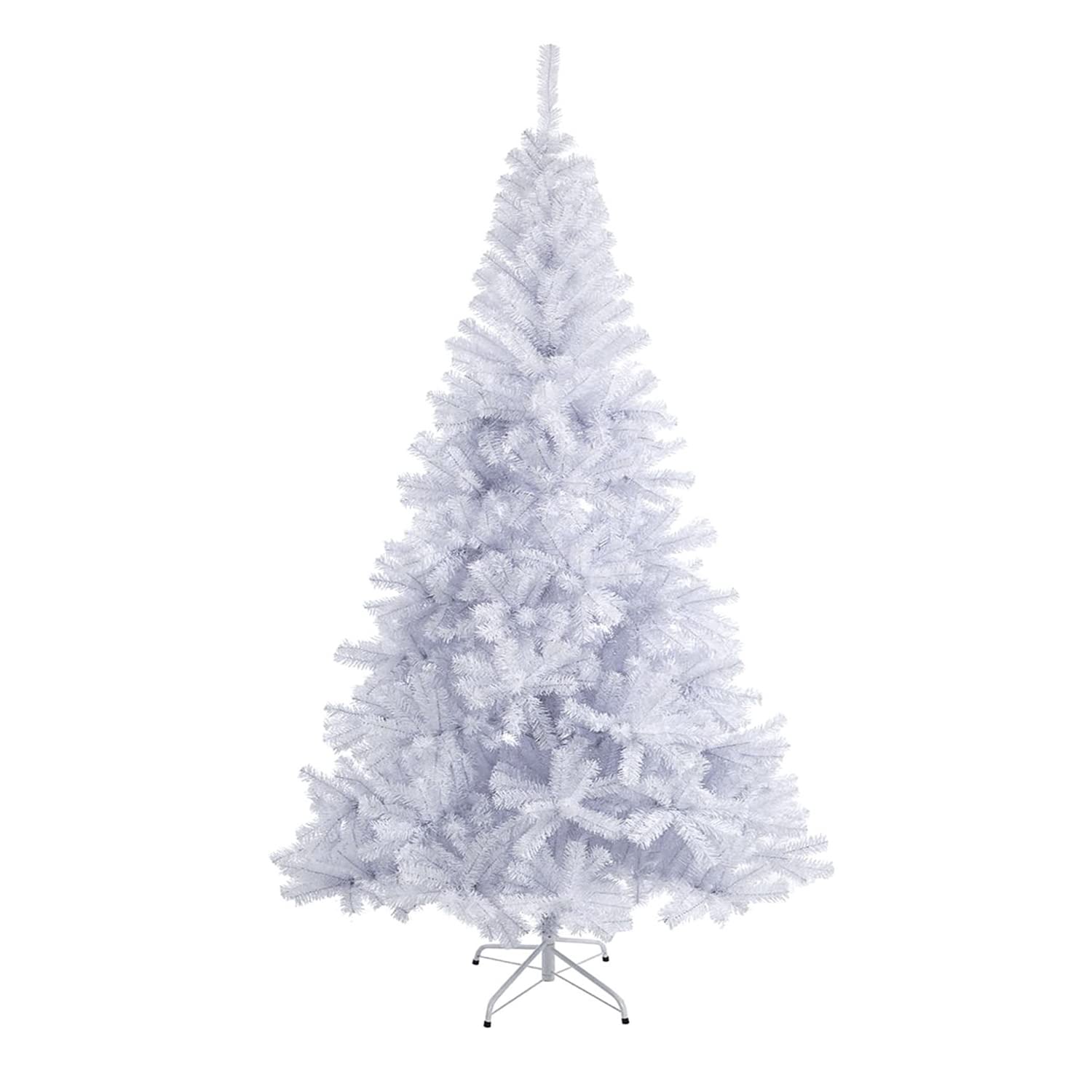 GREATOYAR Árbol de Navidad, Árbol de Navidad Artificial, Material PVC, Hogar Decoración para Navidad, con Soporte de Metálico, Fácil Montaje, Altura 210cm, Blanco