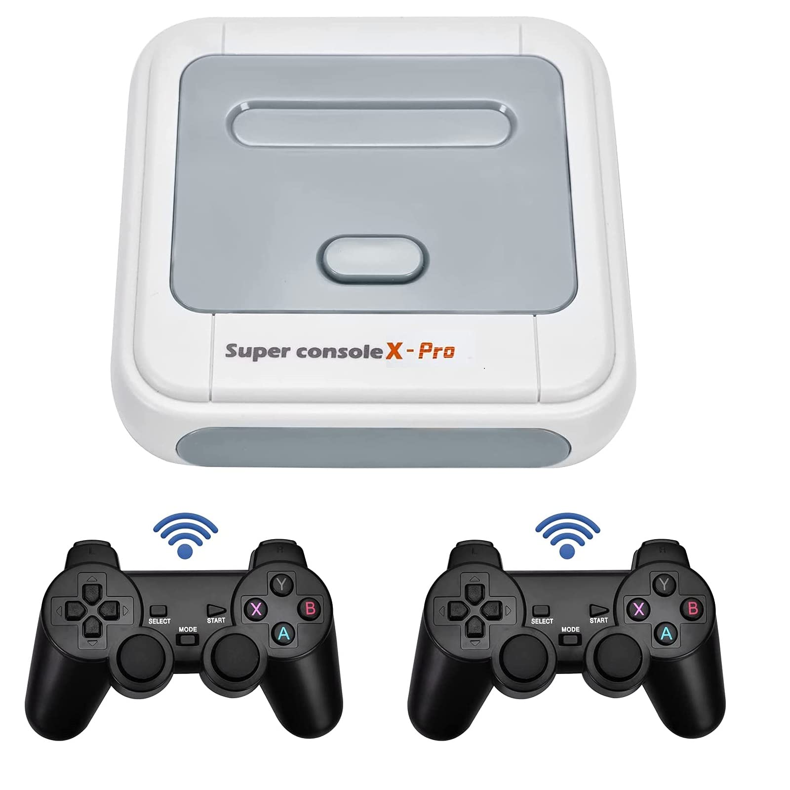 Timstono Super Console X PRO- Wireless Retro Game Console with Dual 2.4GHz Controllers Gamepads,Built in 50000+ Games, 50+ Emulator Console for 4K TV HDMI/AV Output, 256GB
