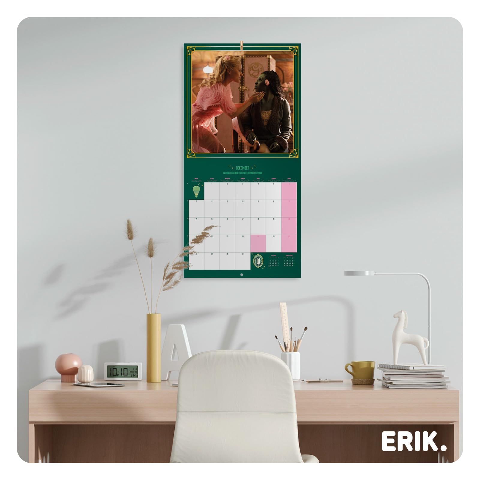 Grupo Erik Wall Calendar 2026 - Wicked Calendar 2026 | Square 30 x 30 cm - 12 x 12 inches Wall Planner, Family Planner Month To View | Gifts Wicked Merchandise, Gifts For Friends