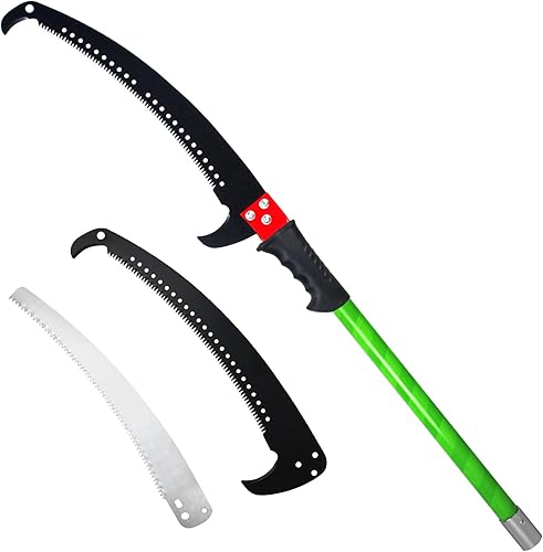 Miniatura 8 de Sierra manual de poste de árbol de 26 pies, podadora de árboles extensible para podar árboles, recortadora de ramas manuales con mango largo para