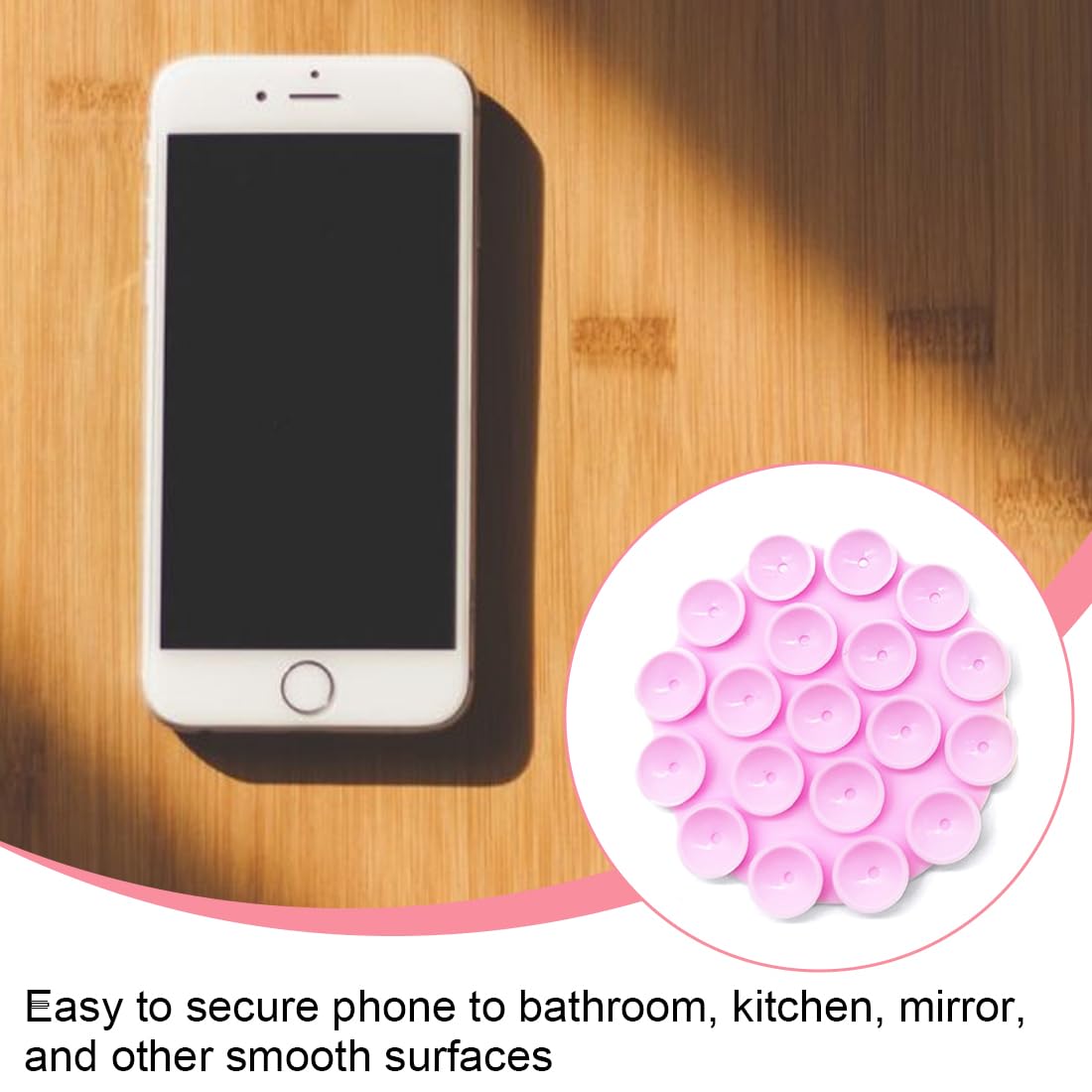 Supporto A Ventosa Per Telefono 2 Pezzi, Attacco Universale Per Auto E Superfici Lisce, Ideale Per Vlog E Mani Libere. Colori: Nero E Rosa.