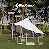 KingCamp Canvas Bell Tent for Camping, 4 Seasons Camping Yurt Tent, with Stove Jacks, Luxury Glamping Waterproof and Breathable Tents for Family Camping Outdoor Hunting Party - Image 3