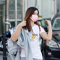 Vista 37 de Wecolor Paquete de 120 máscaras faciales desechables con cinta elástica para las orejas, 3 capas transpirables (rosa)