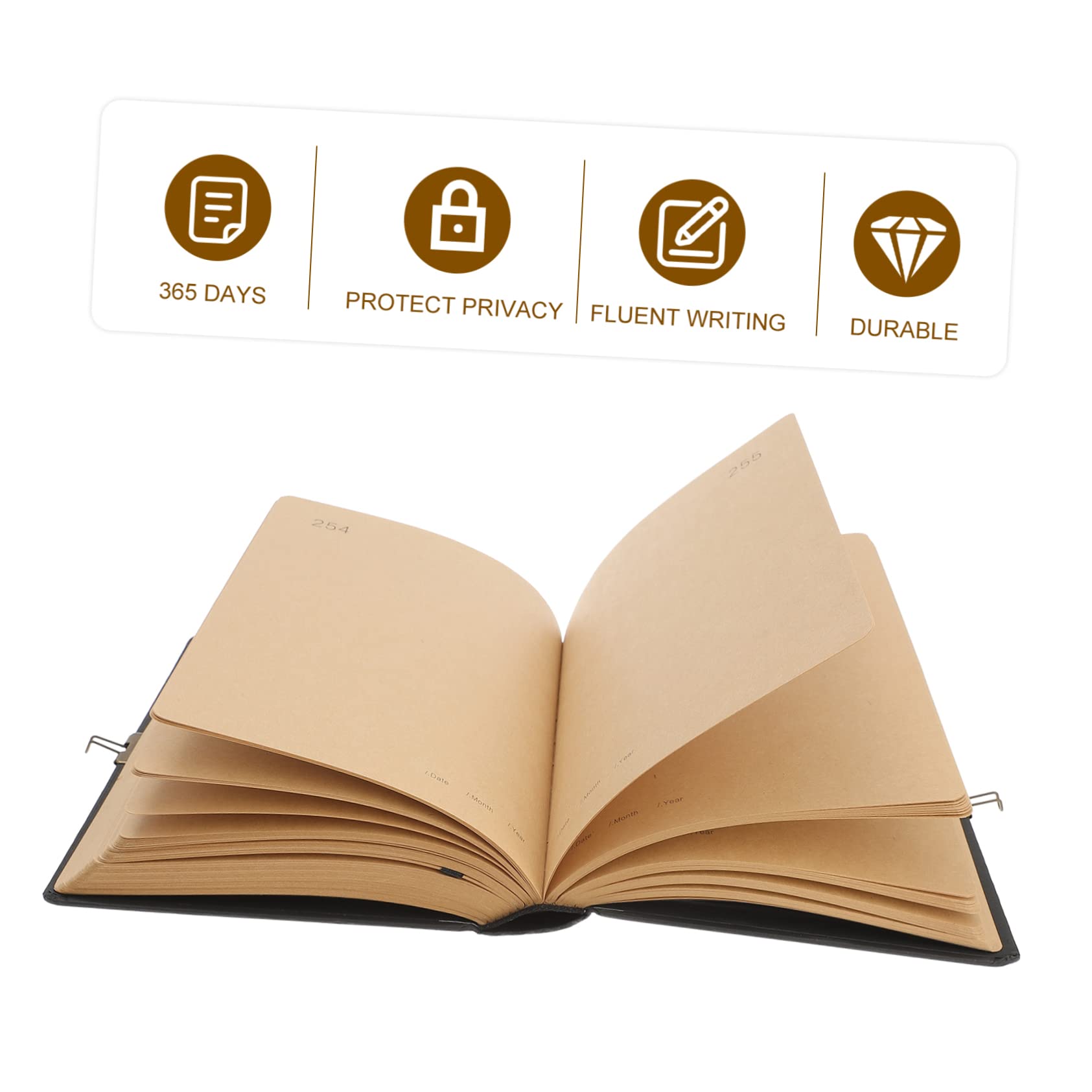 Diario con Lucchetto, Notebook da 365 Giorni, Portatile, Carta, per Scuola e Ufficio, Agenda Personale per Studenti Stili multipli