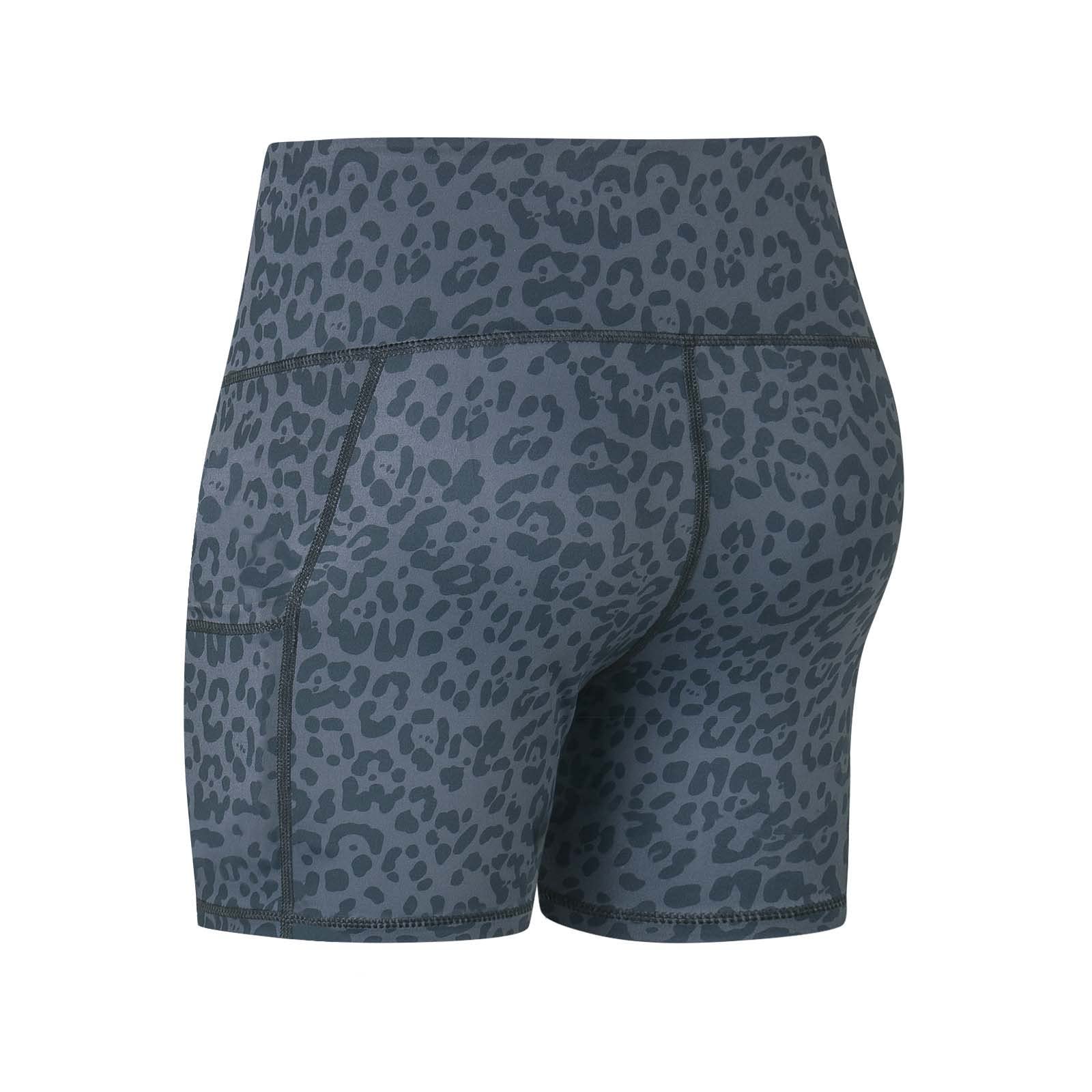 XUNRYAN Womens Workout Yoga Shorts High Waist Active Gym Stretchy Compression Seamless Camo Quick Dry Shorts with Pockets