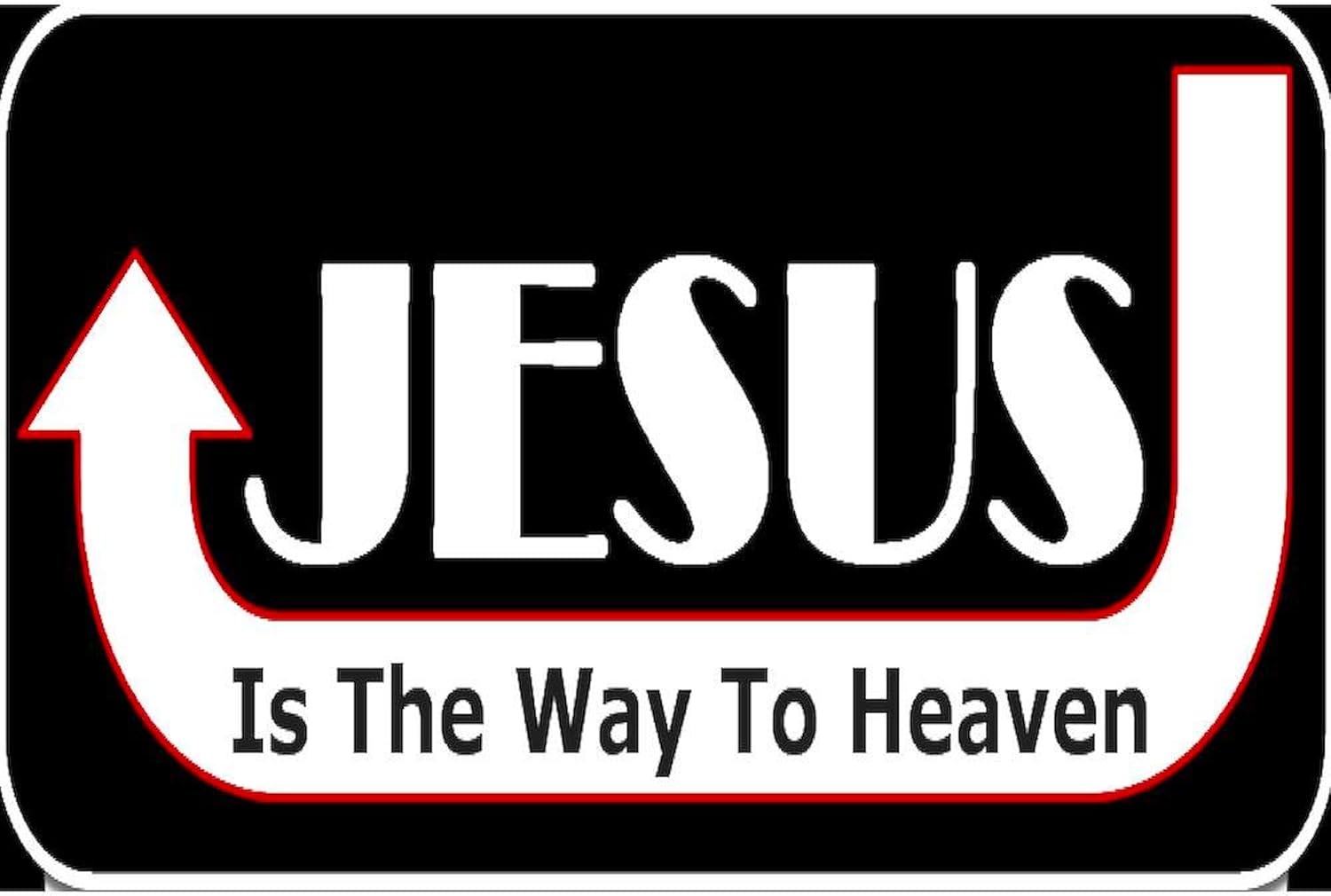 CafePress Jesus Is The Way To Heaven Yard Sign, Vinyl Lawn Sign, 22" w x 18" h
