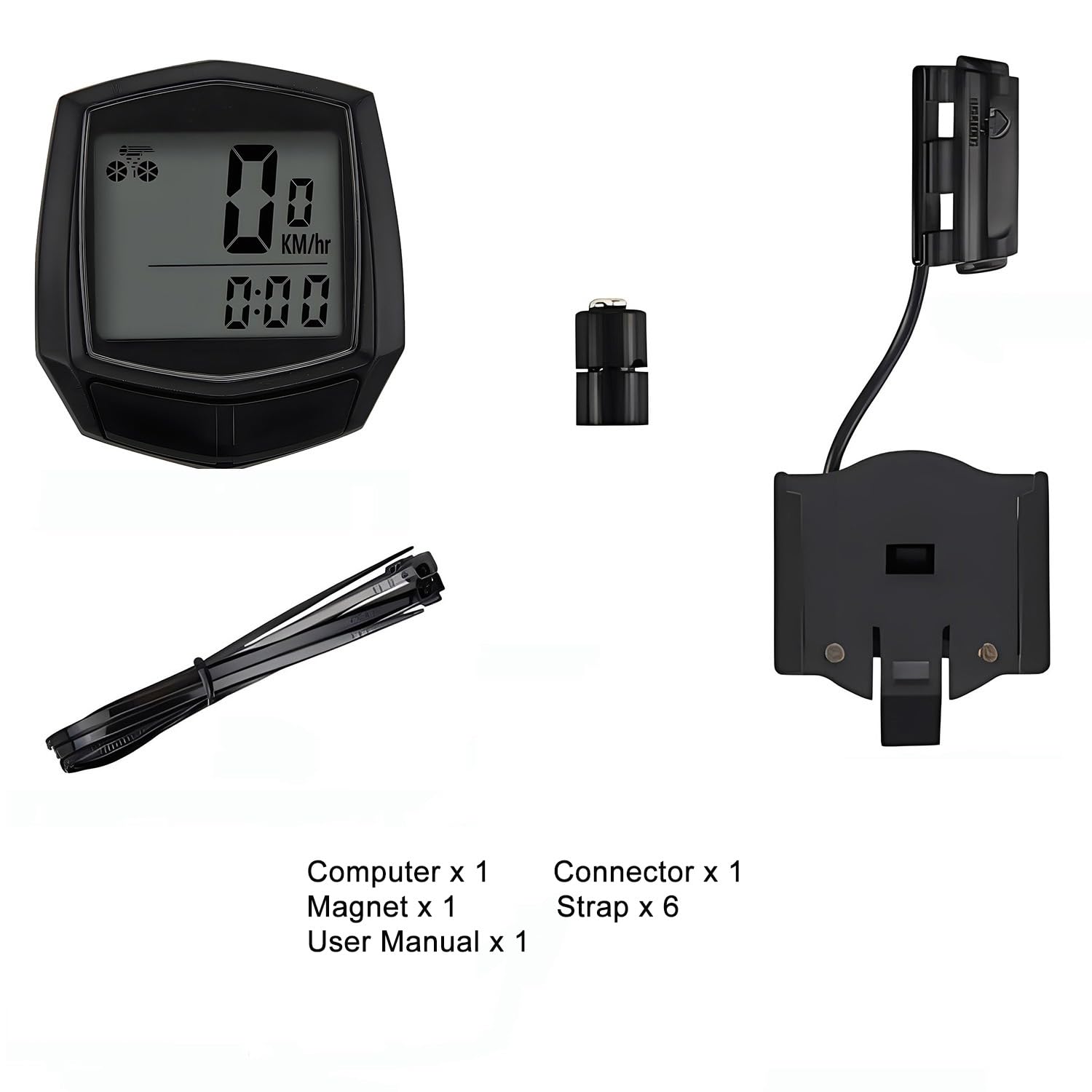 Computer per bicicletta, tachimetro e contachilometri per bicicletta, impermeabile, con display LCD, sveglia automatica, multifunzione, per bici da strada e MTB