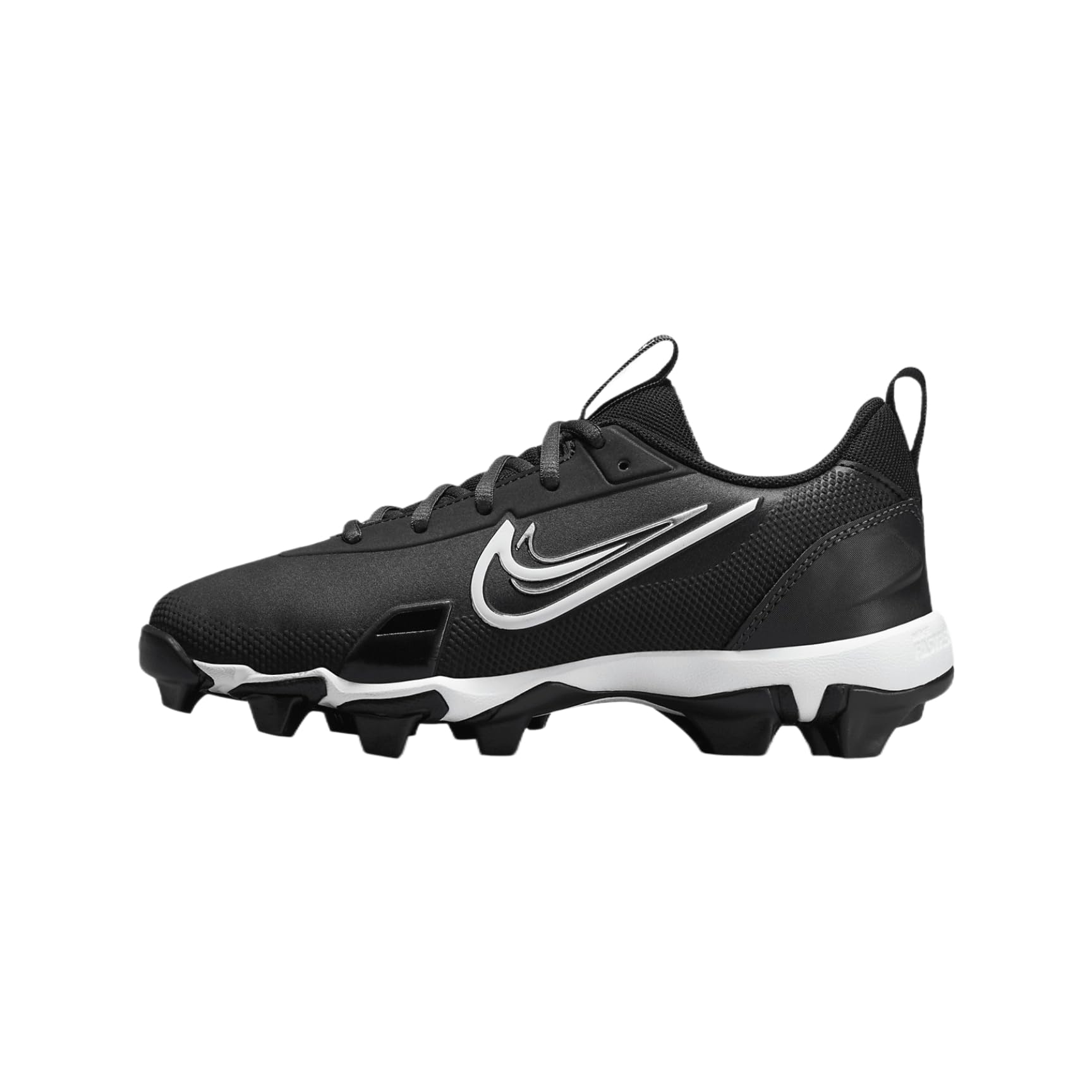 Nike Force Trout 9 Keystone Big Kids' Baseball Cleats (FB9731-003, Black/Anthracite/Metallic Silver/White) Size 2.5