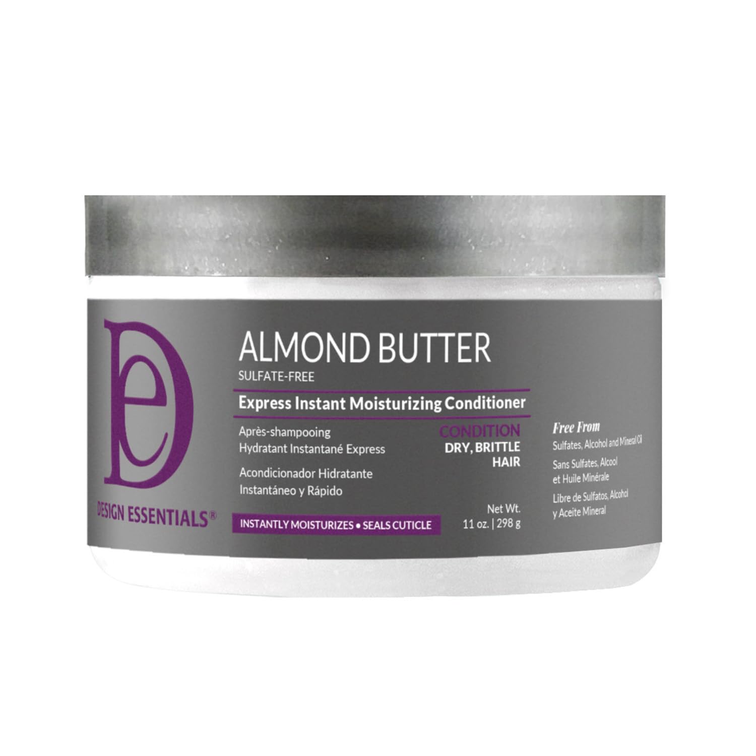 Design Essentials Almond Butter Express Instant Moisturizing Conditioner, For Hydrating and Moisturizing Dry, Brittle Hair, 32 oz (Pack of 1)