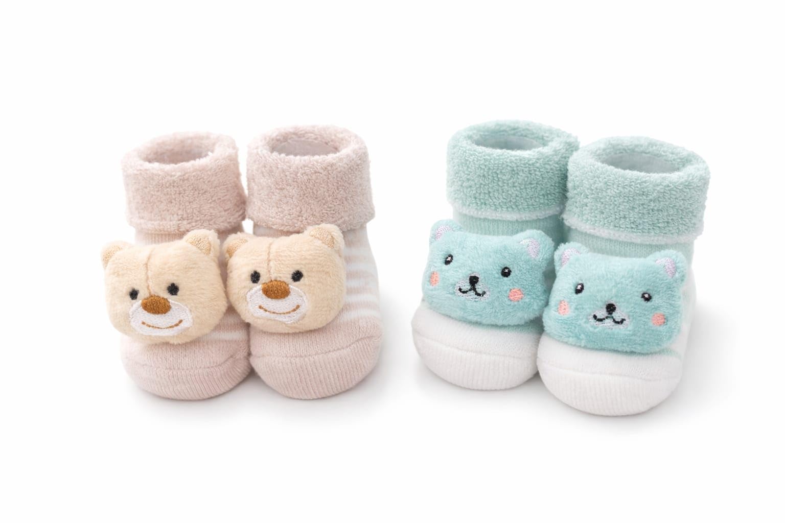 Baby Soft Cotton Socks for Newborn & Infants | Cute Cartoon Design | Warm, Comfortable & Breathable | Anti-Slip | Pack of 2 Pairs-image-4
