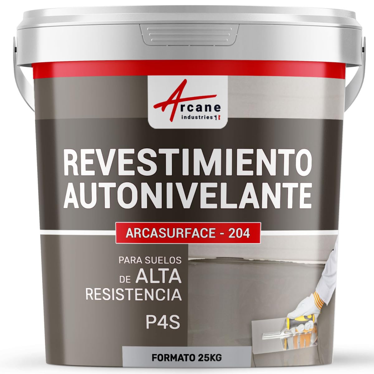 ARCASURFACE - 204 autonivelante P4 P4S suelo enmascaramiento juntas baldosas nivelación antes de microcemento pintura revestimie - Gris - ARCANE INDUSTRIES