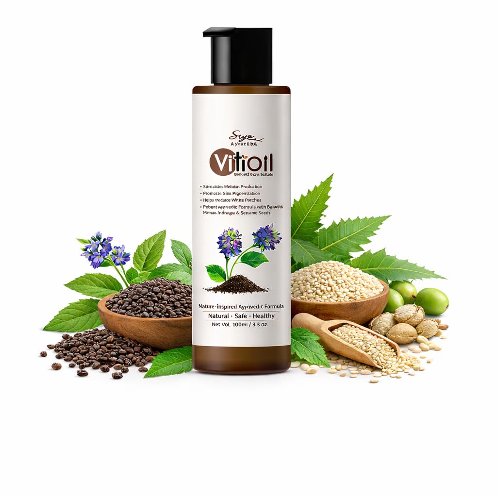 Siya Ayurveda Herbal VitiOil for Vitiligo White Patches | Ayurvedic Oil with Natural Ingredients | Supports Melanin Production & Skin Health-image-3