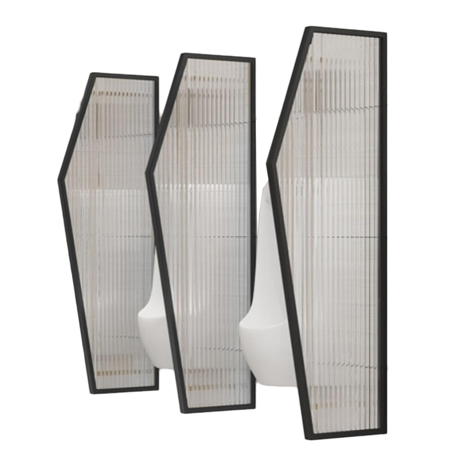 Zfucmayl Black Adult Urinal Privacy Screen,47.24 X 15.74In Urinal Privacy Baffle,Glass Panel Squat Toilet Baffle Screen,For Public Places/Hotels/Shop(,47.24 X 15.74In-3Pcs)