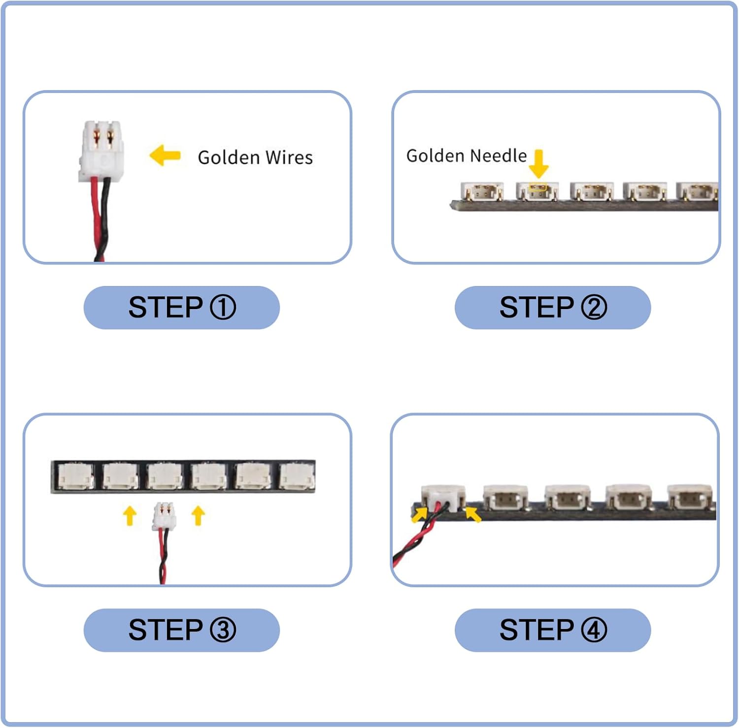 Light Up Your Bricks- 2 Pieces X Warm White 15 cm LED Bit Lights, USB Powered, Compatible with Legos, DIY Lighting