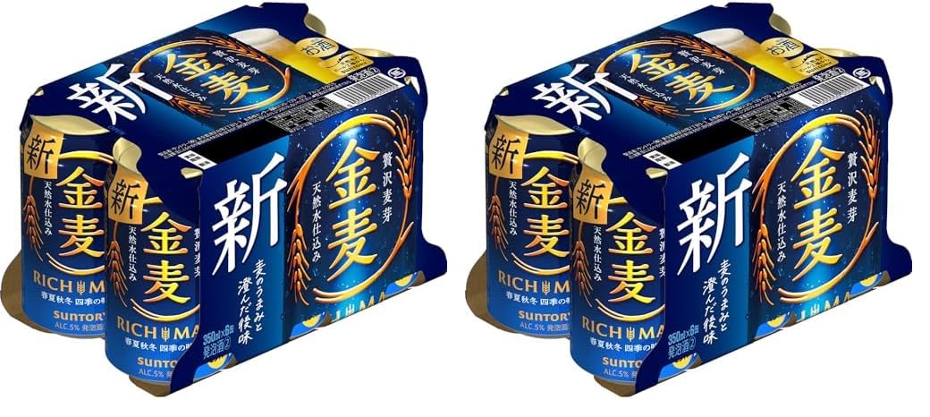 Amazon.co.jp: サントリー 金麦 [ 350mlx6本 ] (× 2) : 食品・飲料・お酒