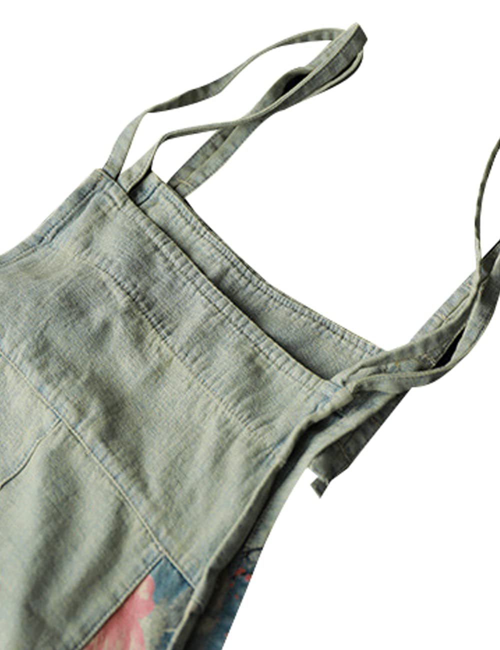 Youlee Damskie letnie wiosenne kombinezony vintage bawełniane ogrodniczki z kieszeniami, styl 7, rozmiar uniwersalny