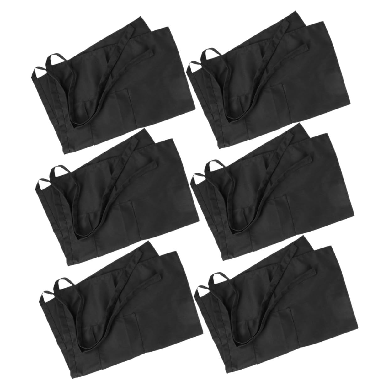 6 piezas Delantal de Cocina Resistente al Calor con Múltiples Bolsillos Diseño Unisex para Hombres y Mujeres para Cocina Horneado y Barbacoa Restaurante y Hogar