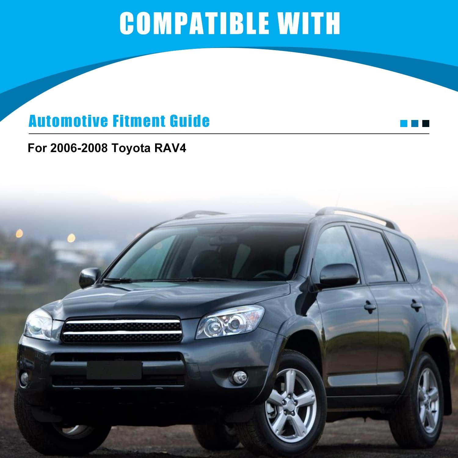 CPW Fog Lights Compatible with [2006 2007 2008 Toyota RAV4] Clear Lens Bumper Driving Fog Lights Pair + Wiring + Switch Kit