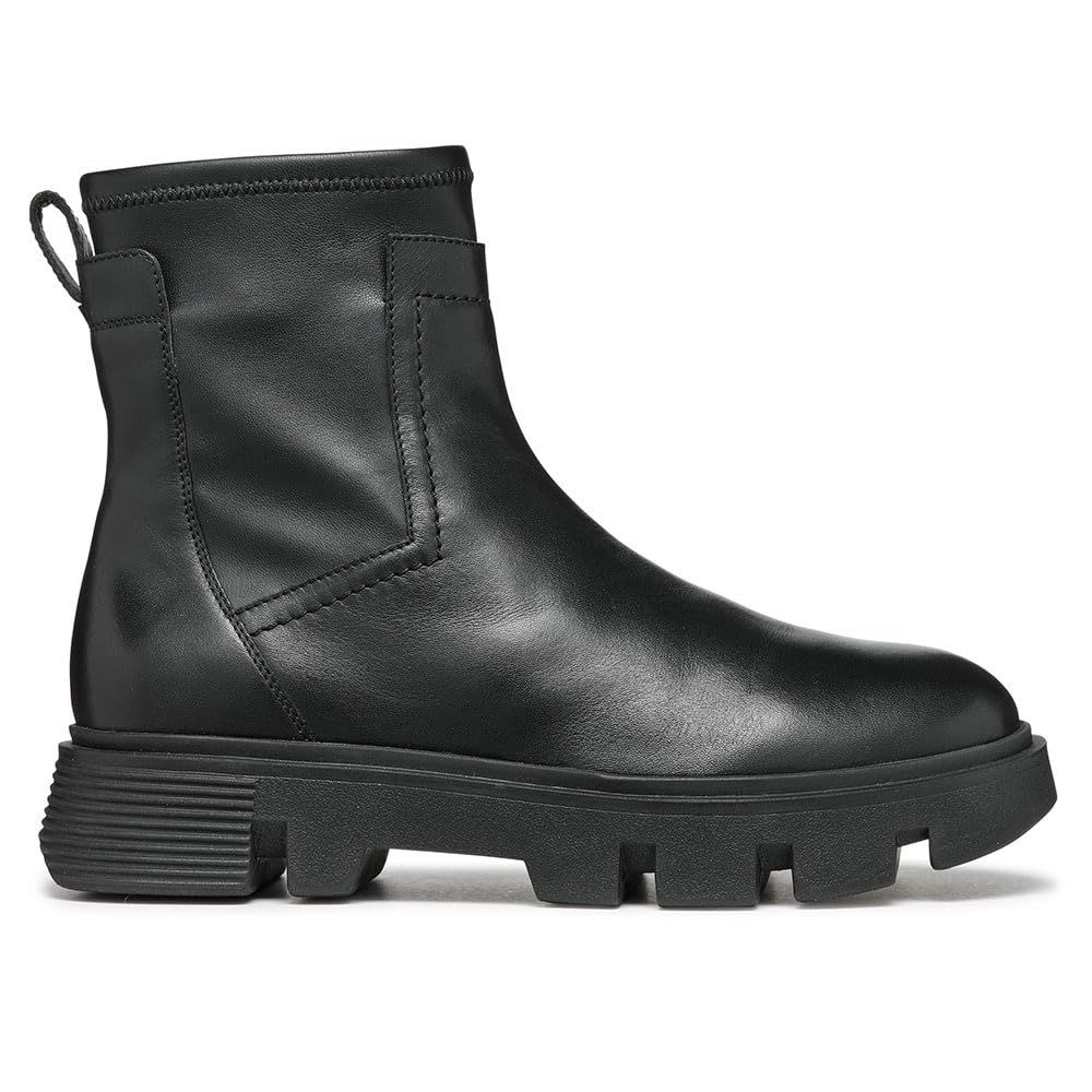 Geox Women's D Vilde Ankle Boot, Black, 5 UK