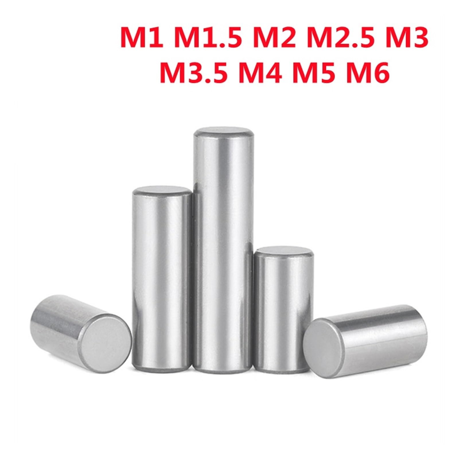 Pasadores cilíndricos macizos de Acero for cojinetes HRC62 M4 GB119 Pasador Paralelo Fijo de ubicación Altamente endurecido(40mm)