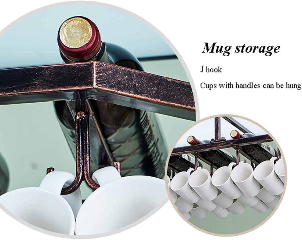 Adjustable Hanging Wine Rack with Light Box Multifunctional Home Decoration for Wine Glasses