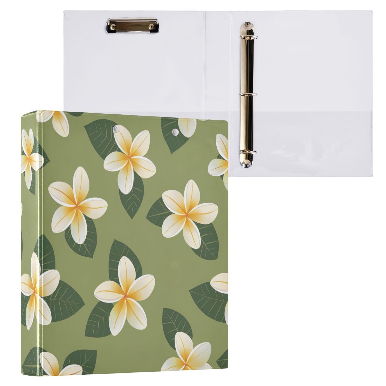 Raccoglitore ad anelli con 3 anelli, 3,8 cm, con clip in metallo, formato A4, organizer per casa e ufficio, confezione da 2