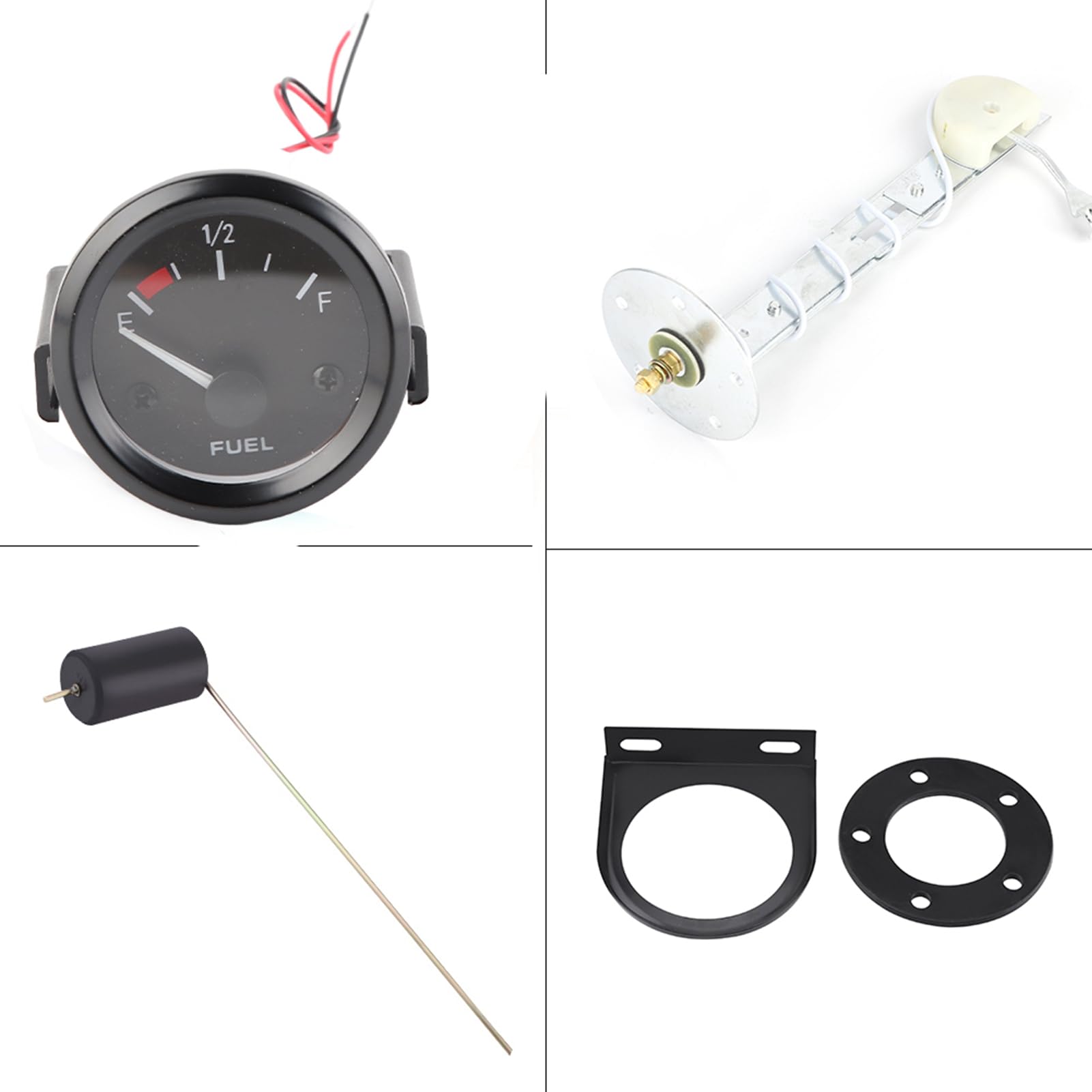 Jauge de niveau de carburant universelle 52 mm pour voiture indicateur de niveau de carburant numérique LED E-1/2-F avec capteur de carburant