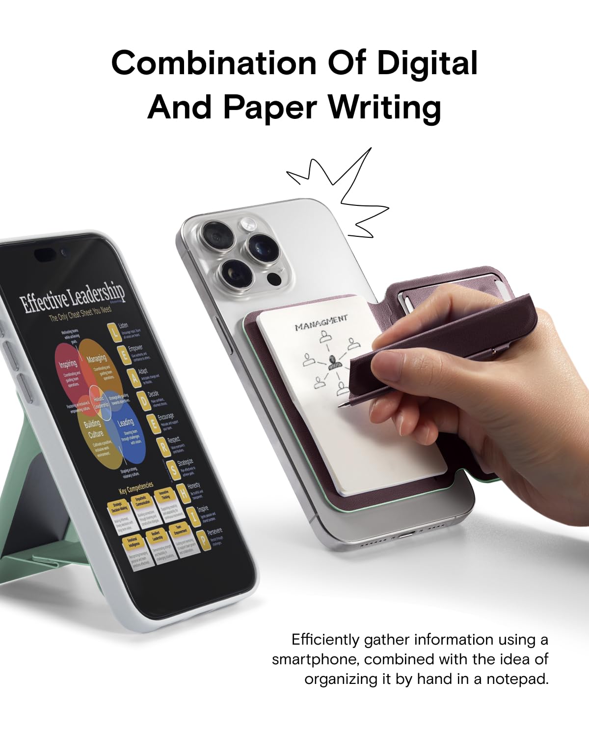 MOFT Snap Flow Phone Stand, Action Inspiration Magnetic Notepad Stand - Image 3