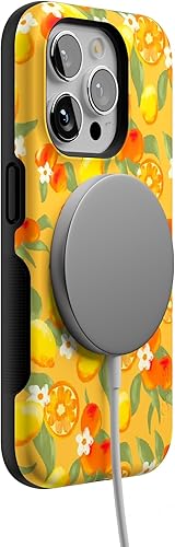 Vista 1133 de Casely Funda para iPhone 15 Pro Jardín Secreto Flores mixtas Funda atrevida Compatible con MagSafe y botón de acción Jardín Secreto Floral