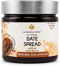 Al Barakah Date Spread 330g | Khajur Paste for Bread, Baking & Filling | Unrefined Fruit Jam Substitute