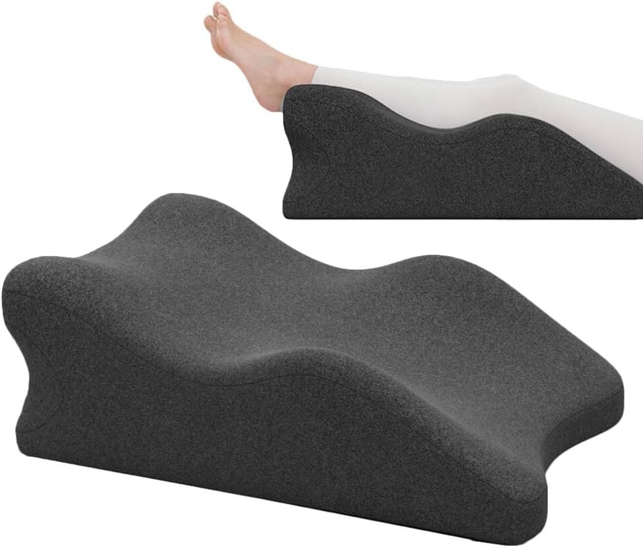 GEDRACKPMYN Memory Foam Knee Pillow for After Surgery, Sciatica Back Knee Hip Ankle Pain Relief, Leg Elevation Pillow for Sleeping Reading