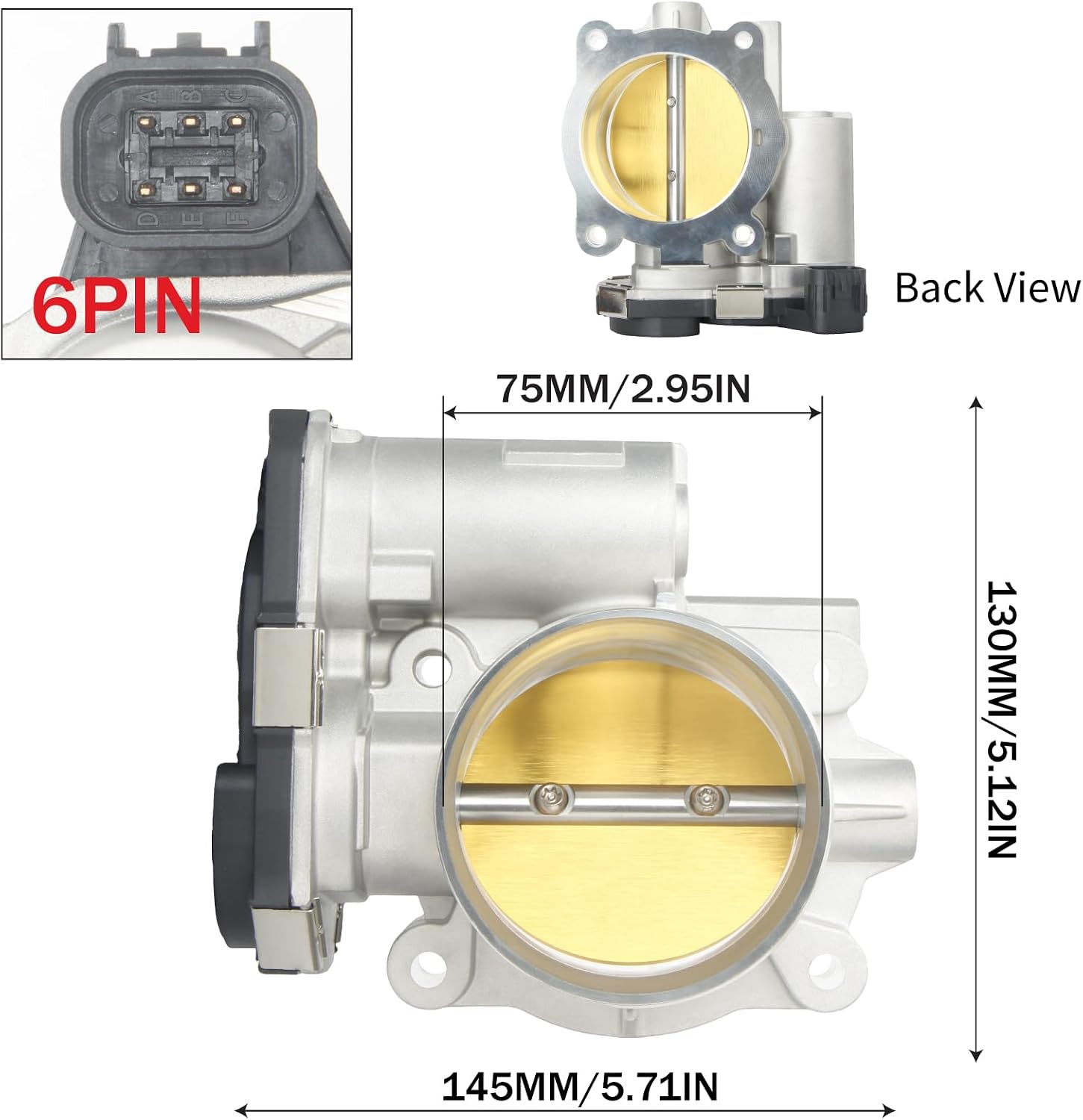 12616994 Throttle Body Assembly Replacement for CTS 2008-2011 SRX 2007-2011 STS 2008-2011 LaCrosse 2010 Equinox 2010-2011 Camaro 2010-2011 Terrain 2010-2011