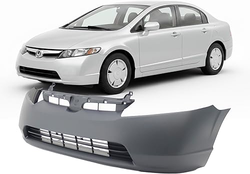 FitParts Compatible con cubierta de parachoques delantero 2006-2008 Honda Civic DX EX-L GX Hybrid LX EXS LXS 1.8. Nuevo, imprimado y listo para
