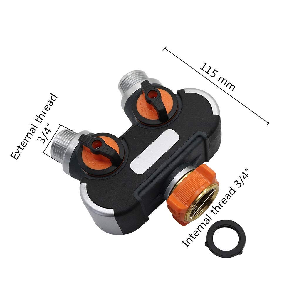 Conexión de agua de pulverización 1 set Whyer Splitters Válvula 3/4 "Thread Water Diverter Conectores rápidos Conectores de irrigación de jardín (Color : 4 ways)
