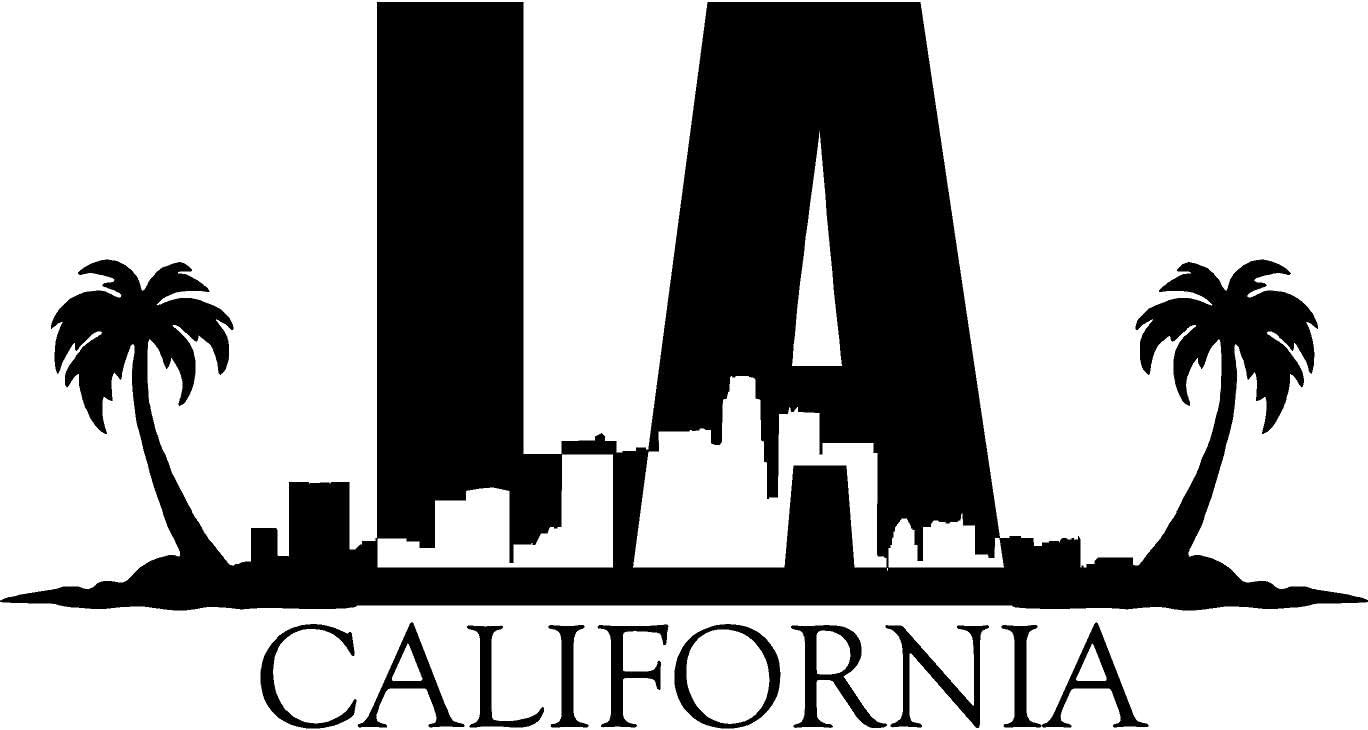 "LA California" Wall Art Decal Home Decor Famous and Inspirational Quote Vinyl