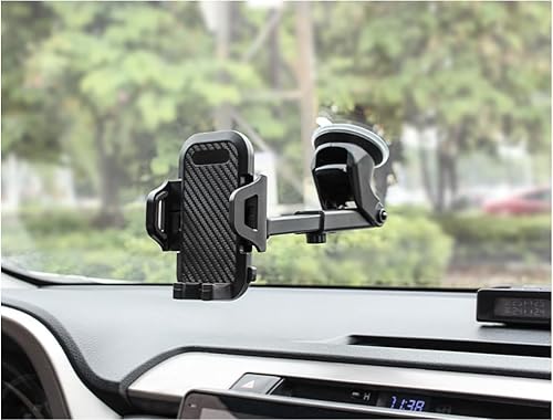 Miniatura 7 de Soporte universal para tablero de instrumentos con ventosa, versión mejorada 2023, con longitud y ángulo ajustables telescópicos para parabrisas,