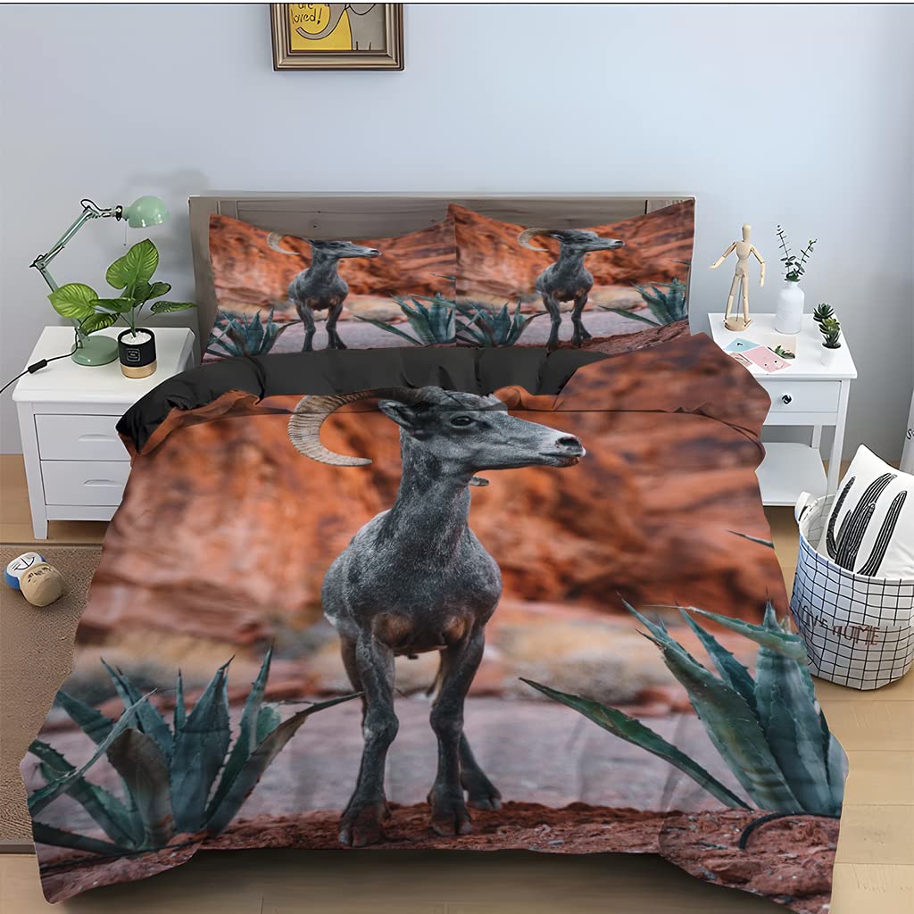 Housse de couette 140x200 mouton orange infroissable pour éviter le repassage du linge enfant