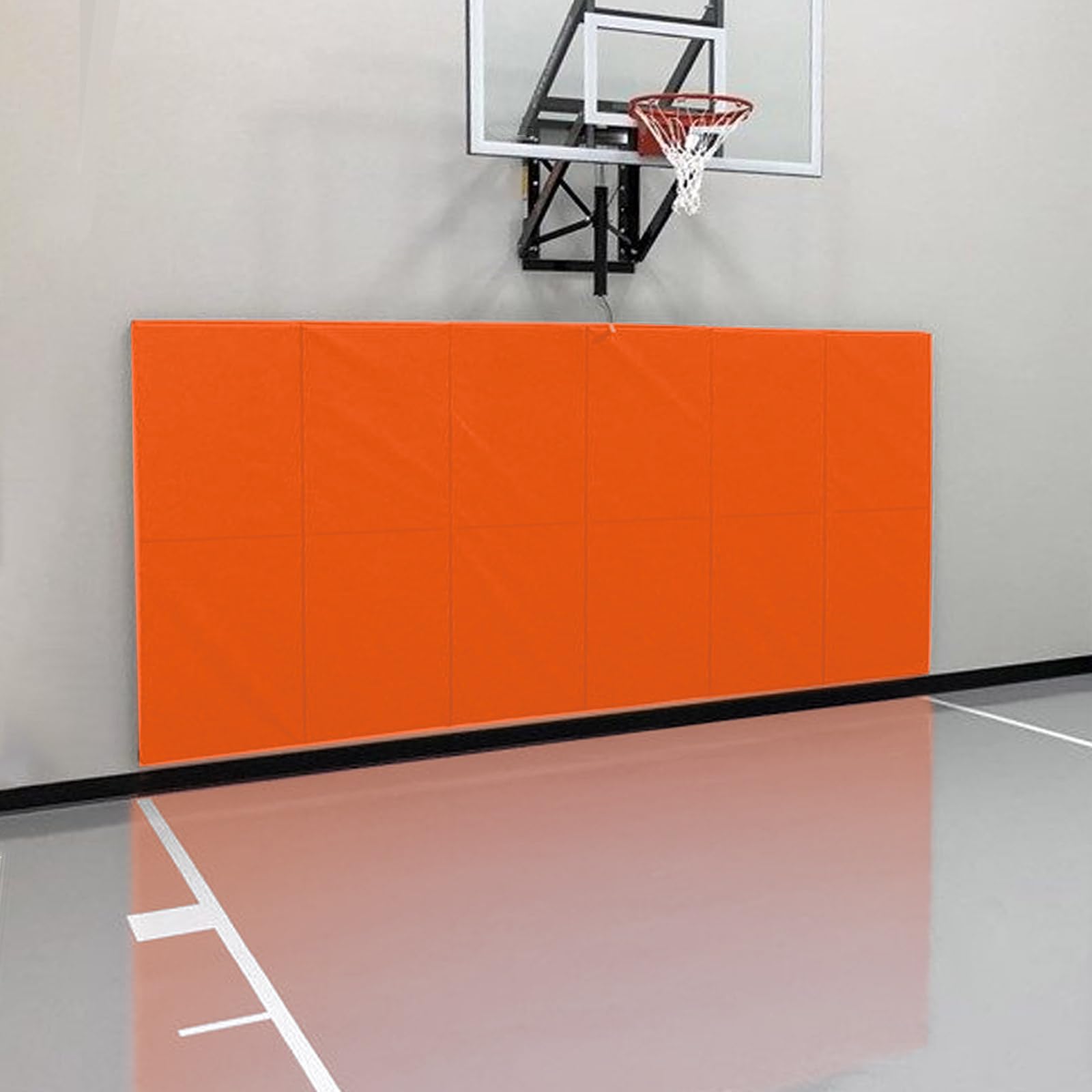 PROGOAL Gym Wall Paddings Basketball Court Wall Protection Pad - 2”Thick Foam Wall Mat Durable Protector for Wall-Mounted Basketball Hoops Garage