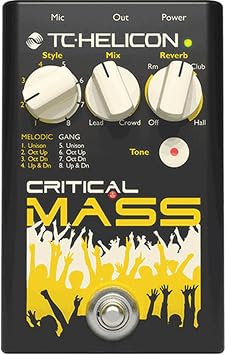 TC Helicon Helicon Critical Mass Pedal for Gang Vocals, Melodic Vocals & Reverb