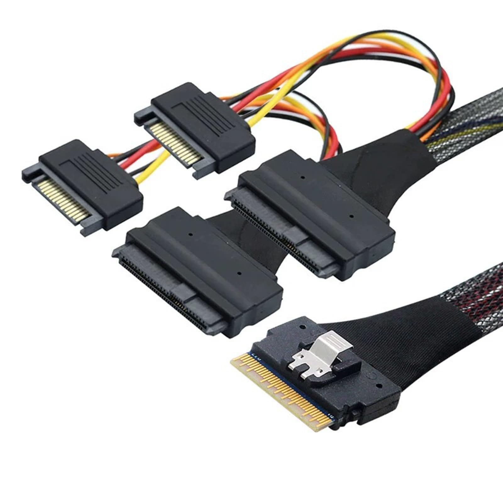Tarjeta adaptadora PCIe4.0 de 12 bahías para discos duros U.2, instalación sin herramientas, sistemas de refrigeración sin ventilador, enchufes y adaptadores Play NVMe Hdds