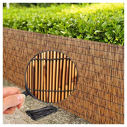 DUTIL Recinzione per Piante da Piscina, schermatura a Lamella per Giardino, Recinzione Decorativa per la Privacy, Rotolo di Recinzione in Canna Naturale, schermatura per Piscina e Patio