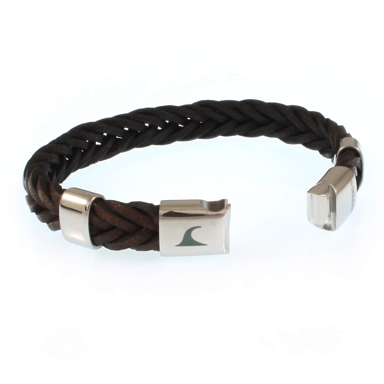 Echt Leder-Armband Groove F10 Dunkelbraun Herren Männer