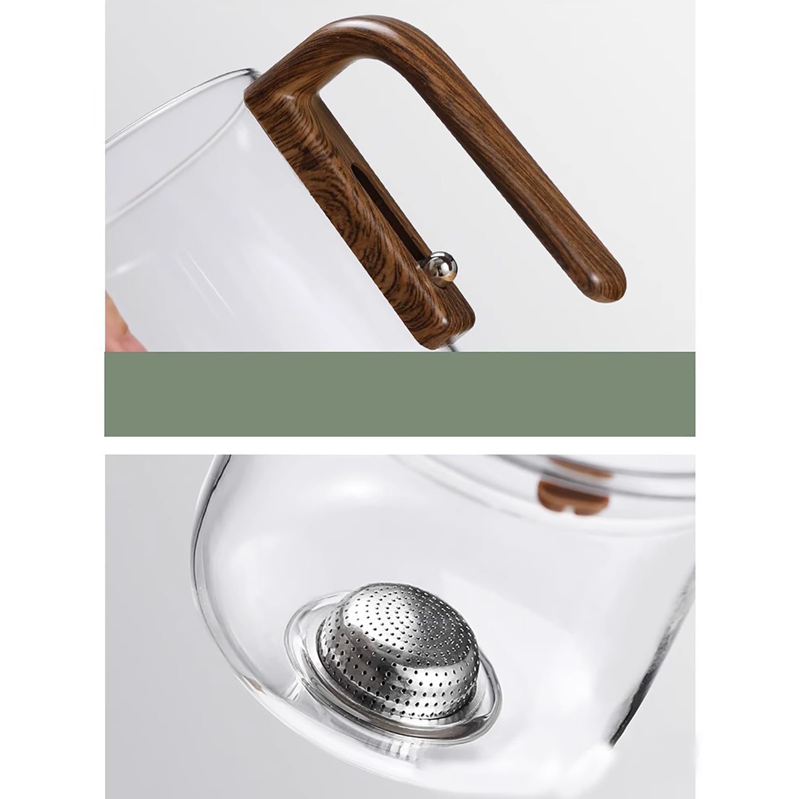 Teiera Magica EnchantiPot Con Infusore - Vetro Resistente Al Calore, 720ml, Controllo A Pressione