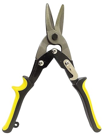 ISC Supreme quality Sheet Metal Hand Steel Cutting Tin Snips Scissors Cutters Snippers (1 PIECE YELLOW BLACK)