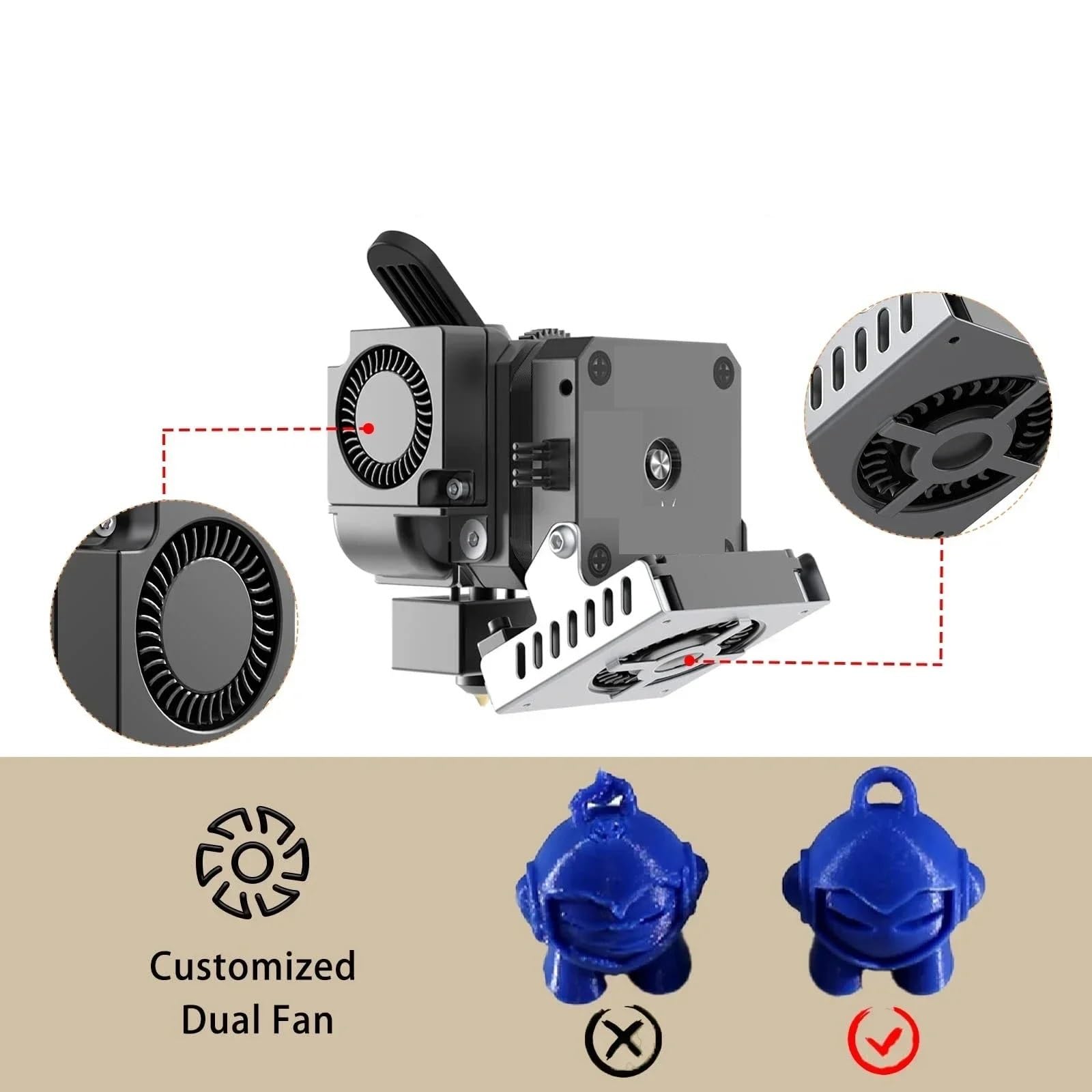 Kompatibel mit Ender 3 Sprite Extruder Pro Kit 300℃ Hochtemperatur-Einzelextruder(Sprite Extruder Pro)