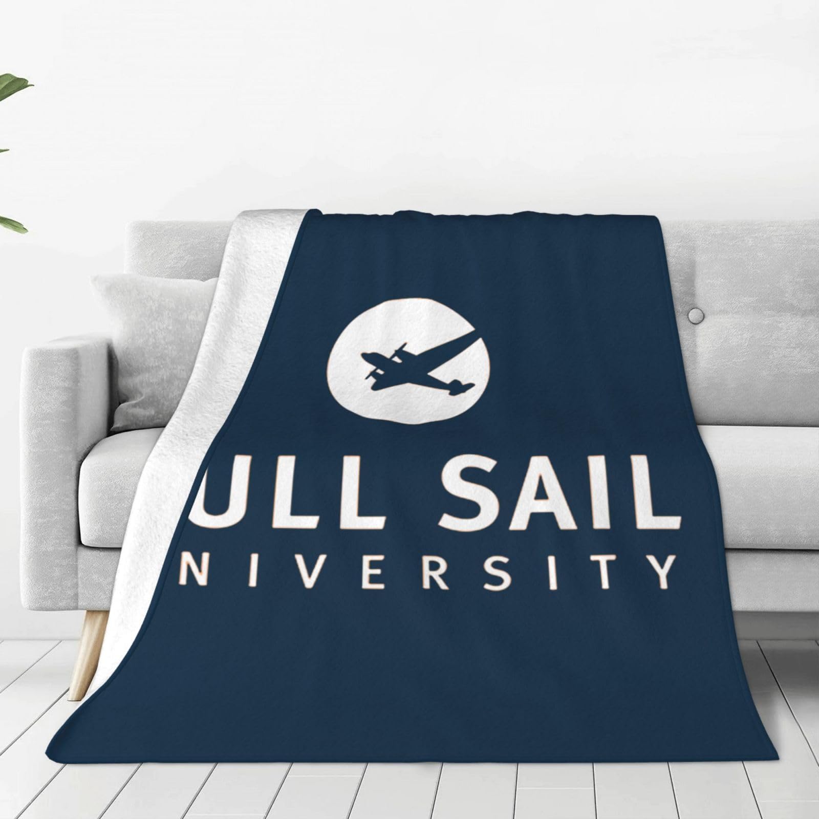 XRPUONG Full Sail University Logo Fleece Blanket, Very Soft Microfiber Flannel Blanket for Couch Warm and Cozy for All Seasons