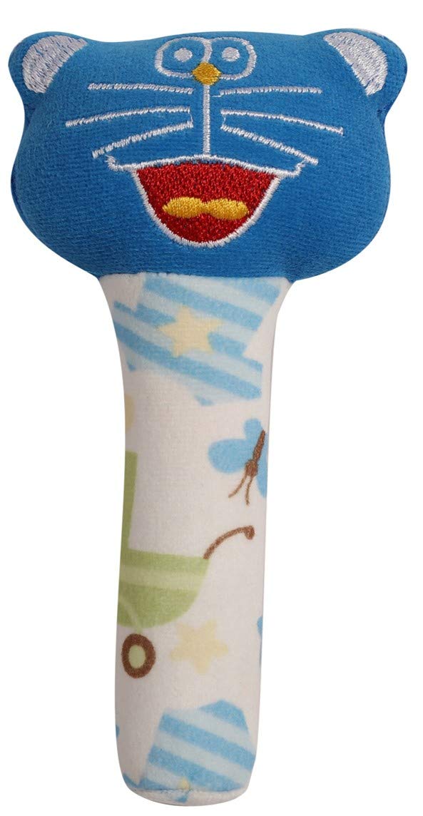 CUBS & HUGS Soft Face Rattle Girls Toys & Boys Toys for Babies (Squeeze Handle for Squeaky Sound, Blue) (B095NW4MDY) Amazon Price History, Amazon Price Tracker