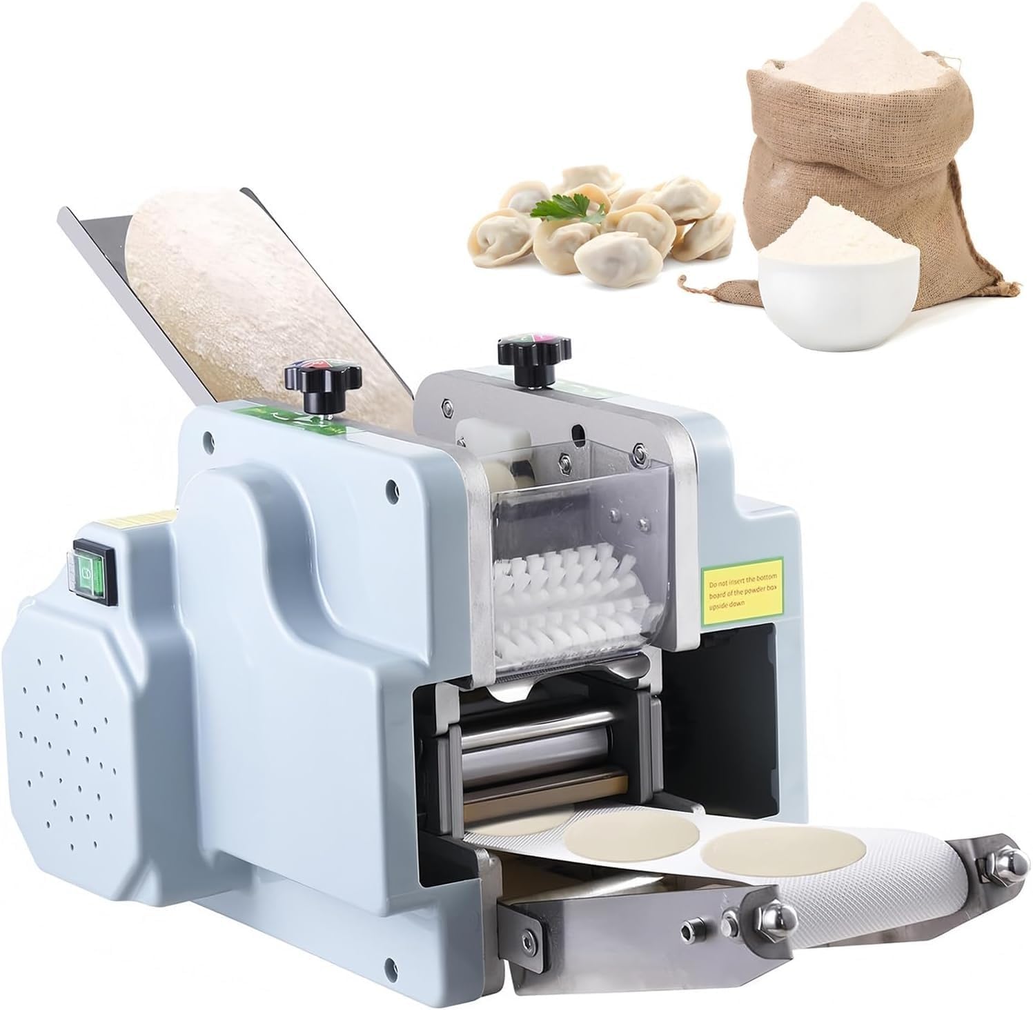 Electric Dumpling Maker Rechargeable Automatic Dumpling Maker Machine, Dumpling Skin Machine Pierogis Maker Machine Wonton Wrapper Dough Maker, 60pcs/Min, 1 Molds for Household(Xiao Long Bao Wrap)